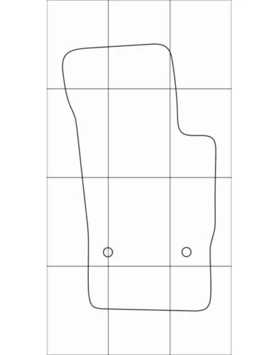 AUDI A1 2010-- (автомат 5дв) Лекала автоковриков вектор