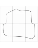 AUDI A1 2010-- (автомат 5дв) Лекала автоковриков вектор