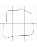 AUDI A1 2010-- (автомат 5дв) Лекала автоковриков вектор