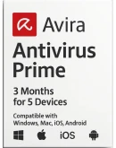 Avira Prime 3 месяца для 5 устройств