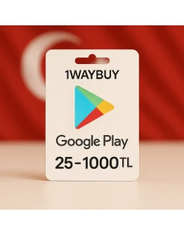 ТУРЦИЯГУГЛ ПЛЕЙ 25-1000 TLподарочная карта лир play