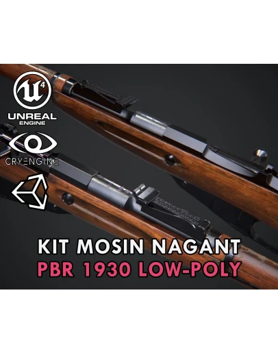 Kit mosin nagant pbr 1930 low-poly