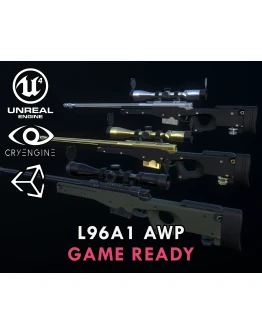 L96A1 AWP in three materials for game ready
