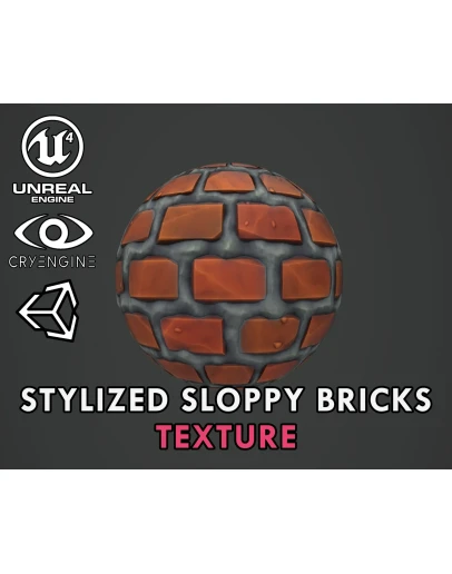 Стилизованный PBR текстура кирпиче + файл Substance