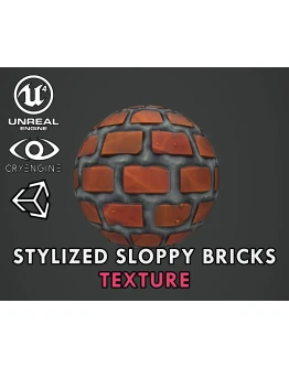 Stylized PBR textures brincks + file Substance Designer