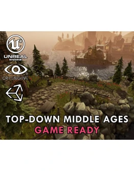 Готовые к игре городские ресурсы средневековья Top-Down
