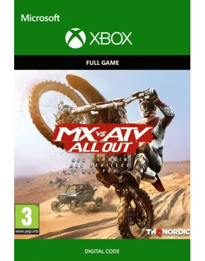 MX VS ATV ALL OUT XBOX КЛЮЧ
