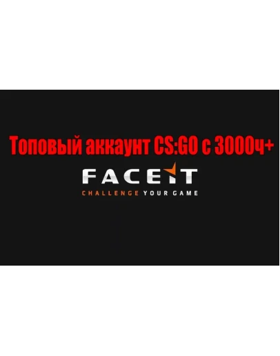 CS:GO 3000+ часов под FACEIT ПОЛНЫЙ ДОСТУП 0