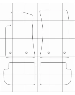 Chevrolet Camaro (09-15) Лекала автоковриков, вектор