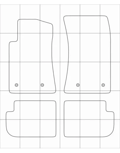 Chevrolet Camaro (09-15) Лекала автоковриков, вектор