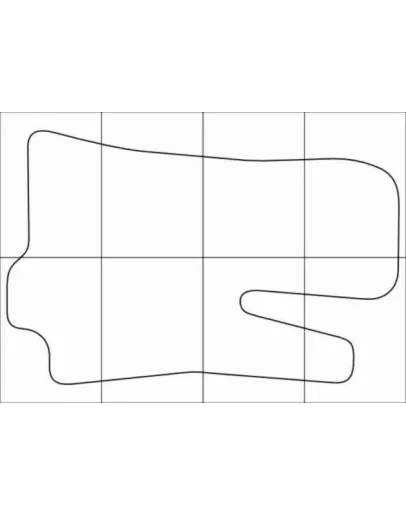 CHEVROLET LANOS 2005-2009 Лекала автоковриков, вектор
