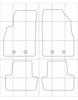 CHEVROLET Volt (2010-2015) Лекала автоковриков, вектор