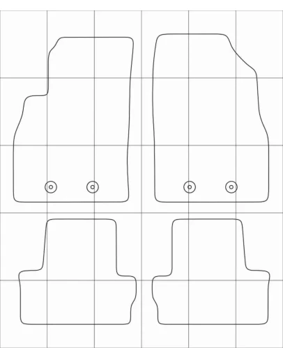 CHEVROLET Volt (2010-2015) Лекала автоковриков, вектор