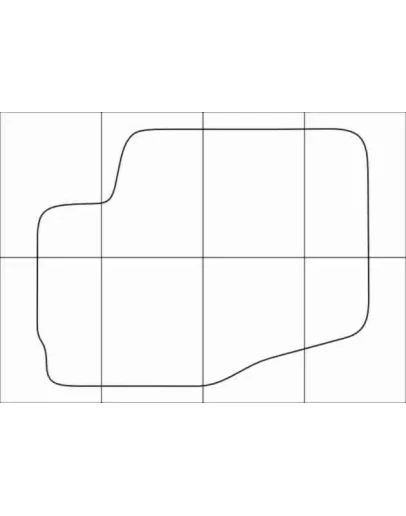 CITROEN C 4 2004-2011 Лекала автоковриков, вектор