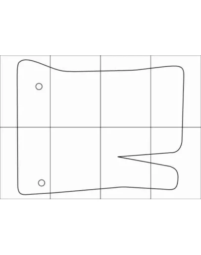 CITROEN С4 PICASSO 2006-- Лекала автоковриков, вектор