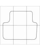 DAEWOO SENS 2005-2009 Лекала автоковриков, вектор