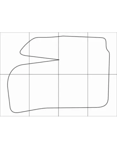 FIAT DOBLO 2000-- Лекала автоковриков, вектор