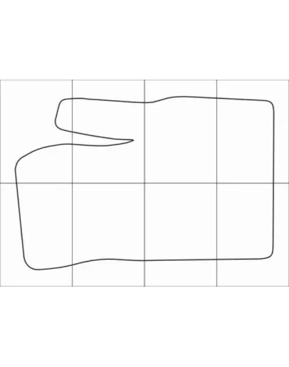 FIAT PANDA 2011-- Лекала автоковриков, вектор