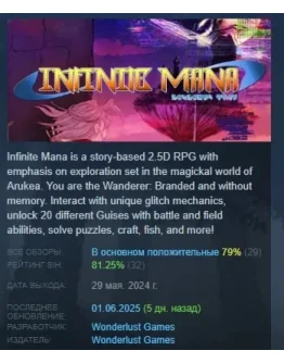 Infinite Mana АВТОДОСТАВКА STEAM РОССИЯ