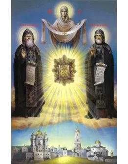 Иов и Амфилохий Почаевские, прпп_001(87х134см) Иов и Амфилохий Почаевские, прпп_001(87х134см)