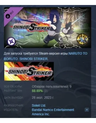 NTBSS: Special Ninjutsu - Flying Raijin Slice STEAM РФ