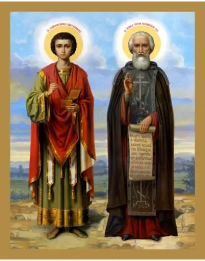 Пантелеимон, вмч и Сергий Рад, прп_001(174х219см)