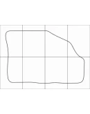 FORD Kuga 2008-2012 Лекала автоковриков, вектор