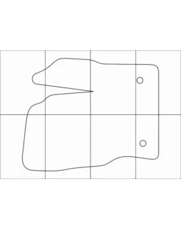 FORD Kuga 2012-- Лекала автоковриков, вектор