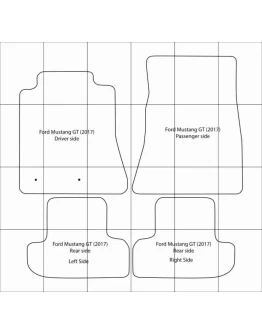 Ford_Mustang_GT_2017 Лекала автоковриков