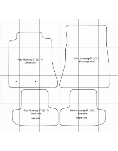 Ford_Mustang_GT_2017 Лекала автоковриков