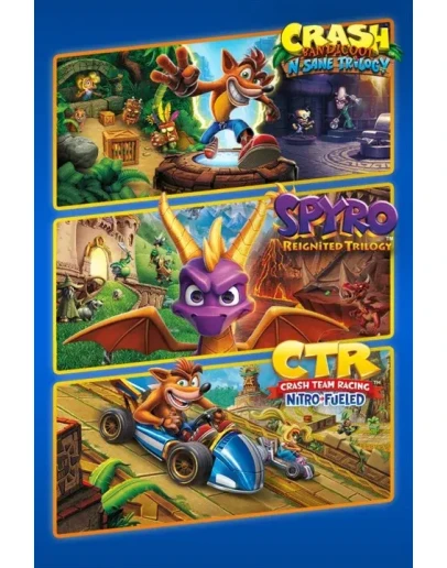 Тройной набор Crash + Spyro Xbox One XS Активация