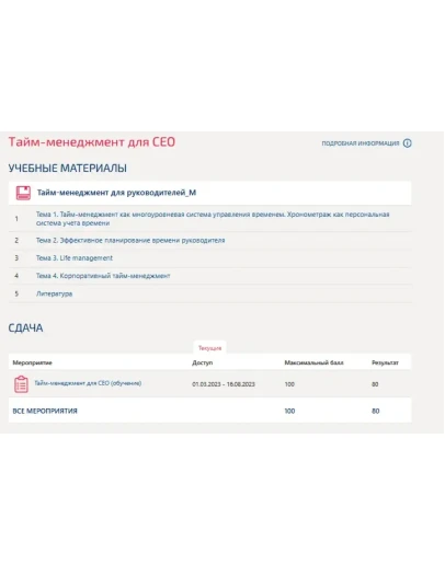 Тайм-менеджмент для СЕО.Тест Синергия 2023г