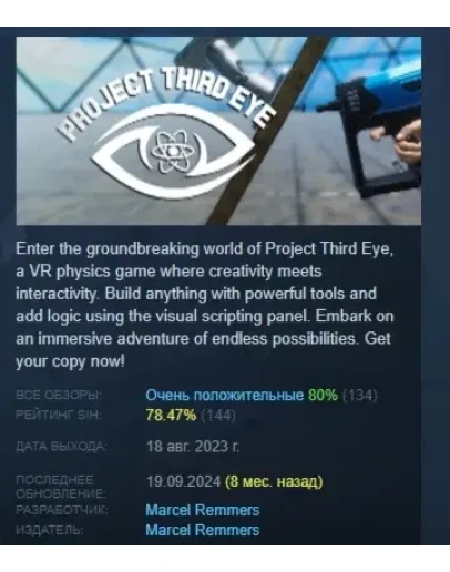 Project Third Eye АВТОДОСТАВКА STEAM РОССИЯ