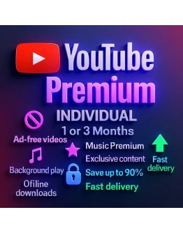 YOUTUBE PREMIUM 1/3 МЕСЯЦА ЧАСТНЫЕ АККАУНТЫ