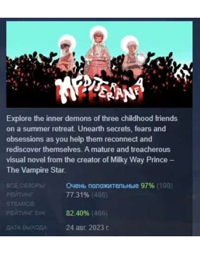 Mediterranea Inferno АВТОДОСТАВКА STEAM GIFT РОССИЯ