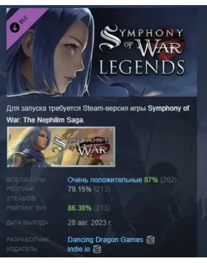 Symphony of War: The Nephilim Saga - Legends DLC STEAM