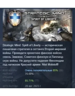 Strategic Mind: Spirit of Liberty STEAM GIFT РОССИЯ Strategic Mind: Spirit of Liberty STEAM GIFT РОССИЯ