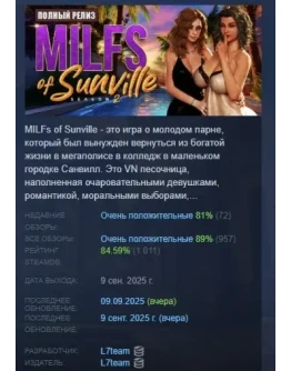 MILFs of Sunville: Season 2 АВТОДОСТАВКА STEAM РОССИЯ
