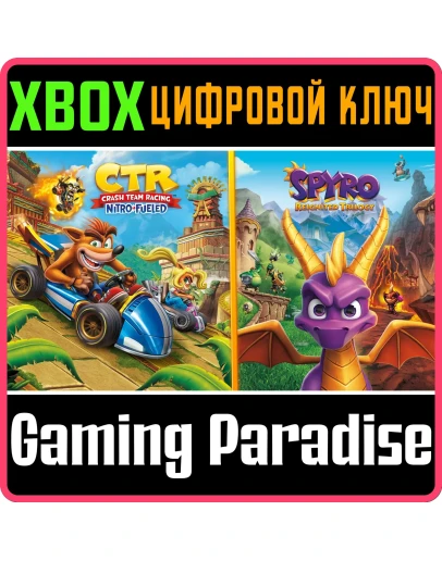 CRASH TEAM RACING NITRO-FUELED + SPYRO GAME BUNDLE