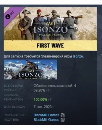 Isonzo First Wave Первая волна DLC STEAM GIFT РОССИЯ