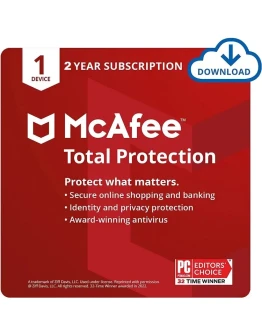 McAfee Total Protection 2025 Antivirus 2 Years 1 Device