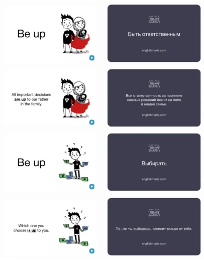 Карточки для изучения английского языка