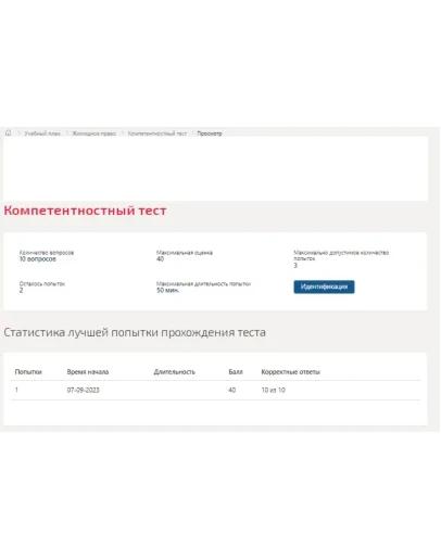 Жилищное право.Темы 7-12.Компетентностный тест Синергия