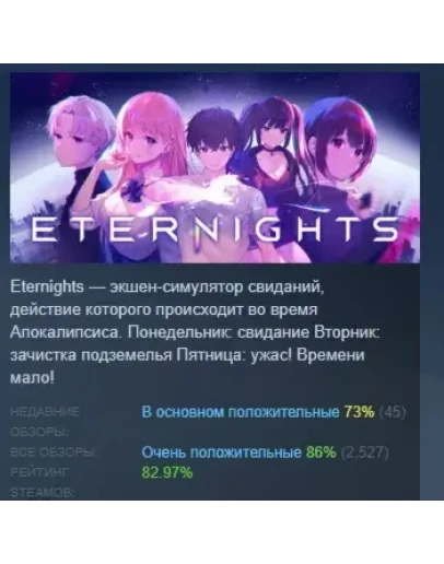 Eternights АВТОДОСТАВКА STEAM РОССИЯ Eternights АВТОДОСТАВКА STEAM РОССИЯ