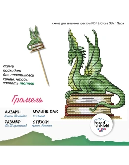 Эксклюзив. схема для вышивки крестом Громель