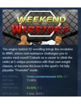 Weekend Warriors MMA АВТОДОСТАВКА STEAM РОССИЯ