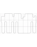 HYUNDAI H1 8-seats 2008-- Лекала автоковриков