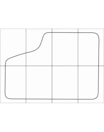 KIA RIO 2000-2005 Лекала автоковриков векторные