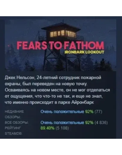 Fears to Fathom - Ironbark Lookout STEAM GIFT РОССИЯ