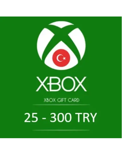 XBOX LIVE GIFT CARD 25-50-100-300 TRY (ТУРЦИЯ) КЛЮЧ